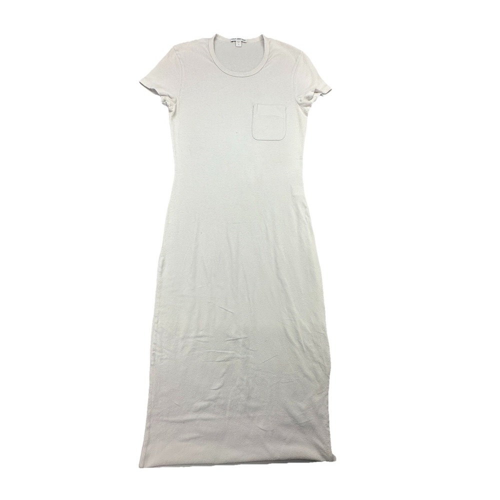 Standard James‎ Perse Womens Scoop Neck Maxi  Dress White Cotton Size 1